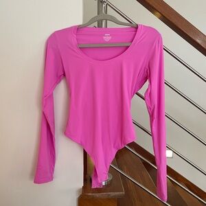 SKIMS Fuchsia Long Sleeve Bodysuit